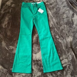 Zenana Outfitters Green Flare Pants
